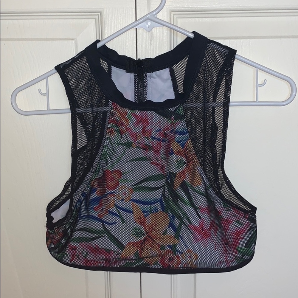 Halter netted bikini top